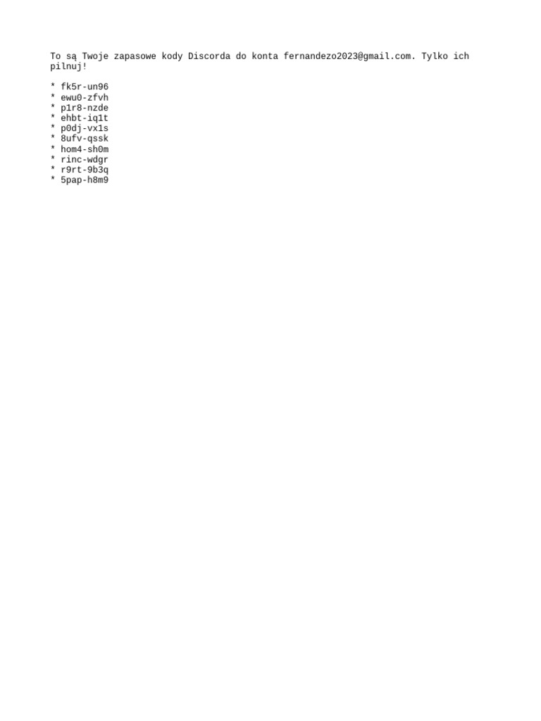 Lost My Discord Backup Codes