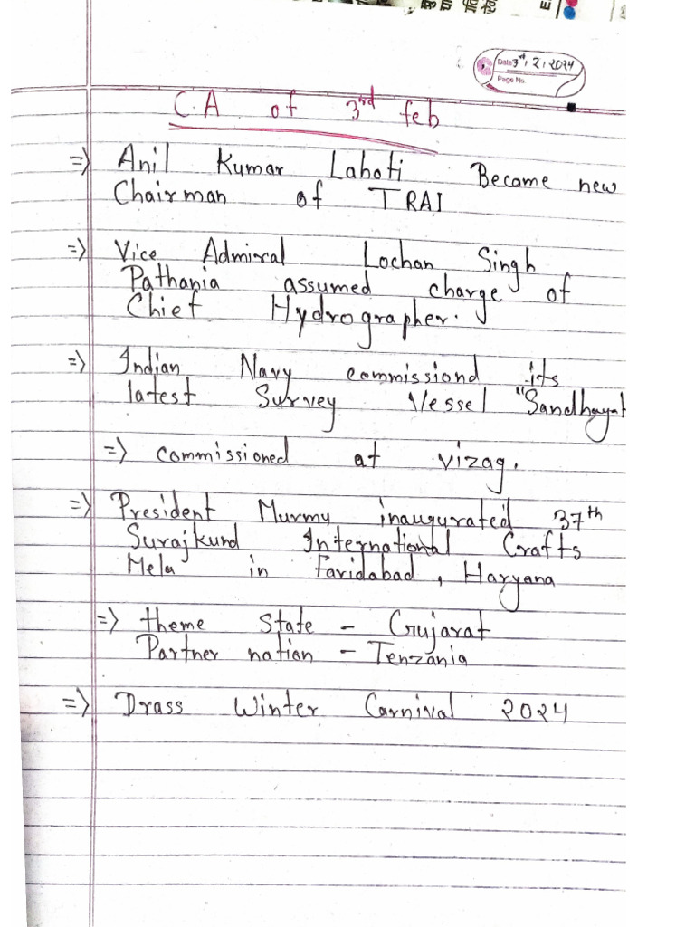 Currently Affairs Notes | PDF