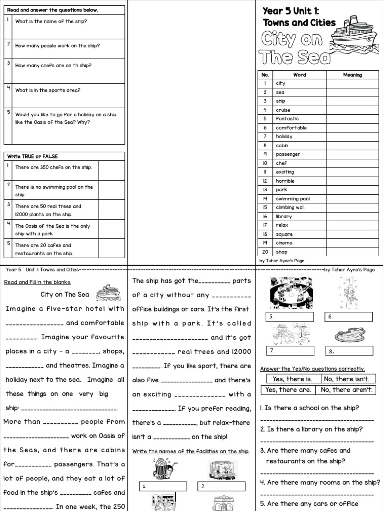 Year5 UNIT1 - TOWNS AND CITIES | PDF