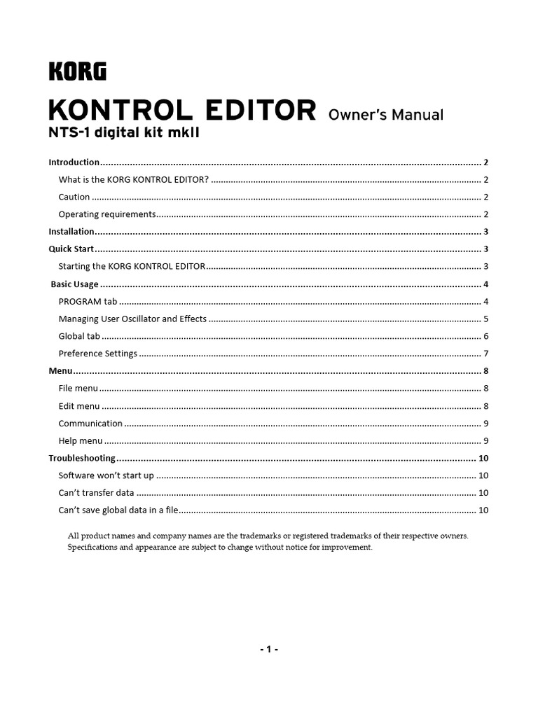 KONTROL_EDITOR_NTS-1_digital_kit_mkII_OM_E2 | PDF