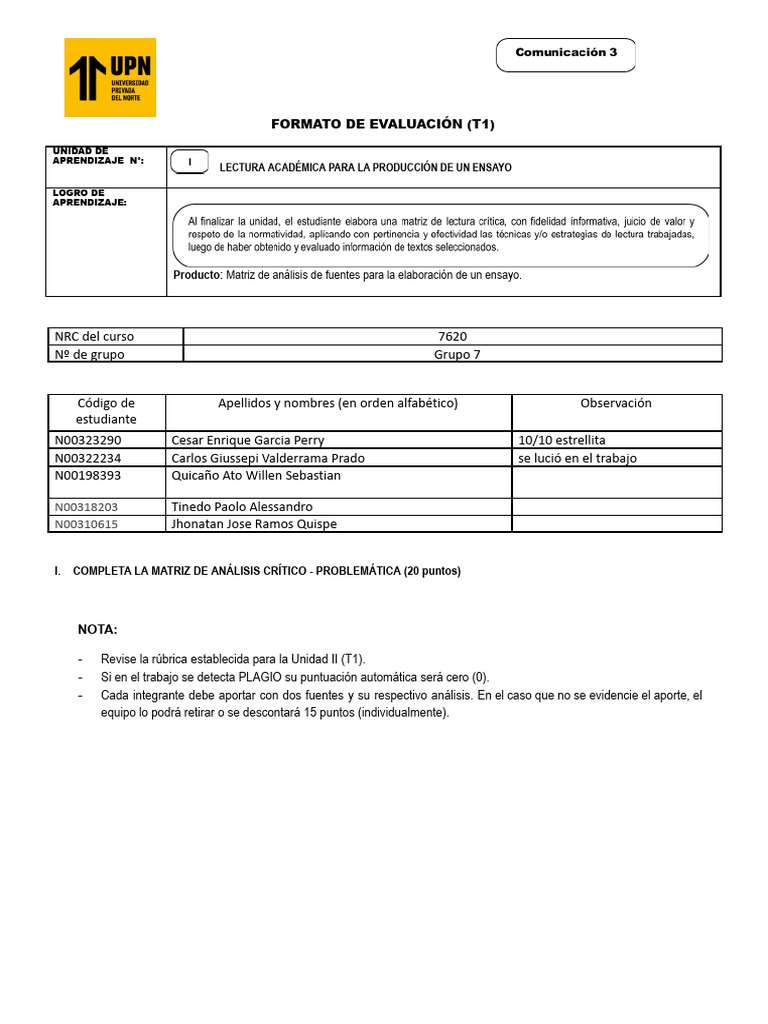 T1 - Com 3 - FORMATO DE ENTREGA - U - I | PDF