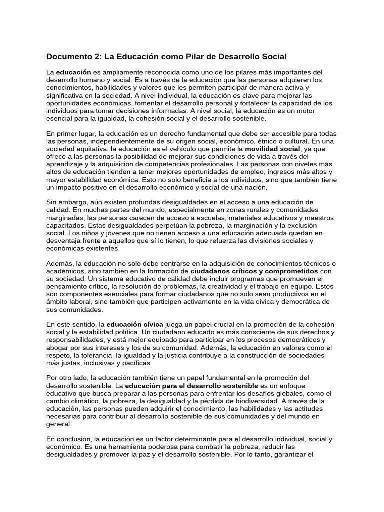 La Educacion | PDF