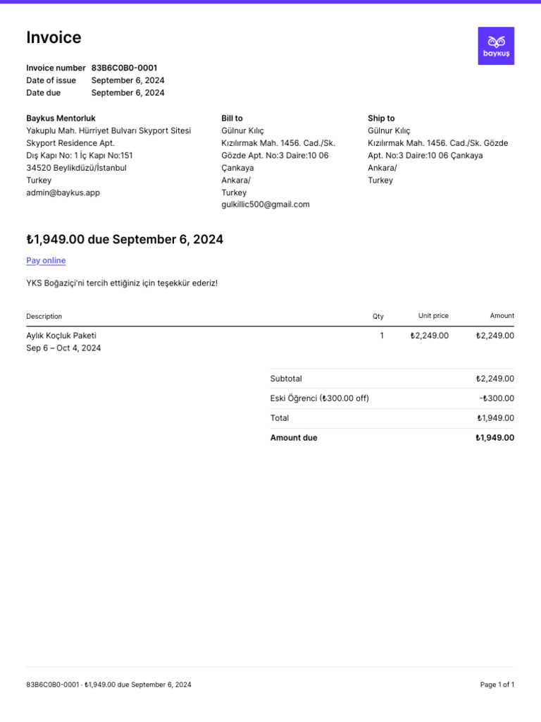 Invoice 83B6C0B0 0001 | PDF