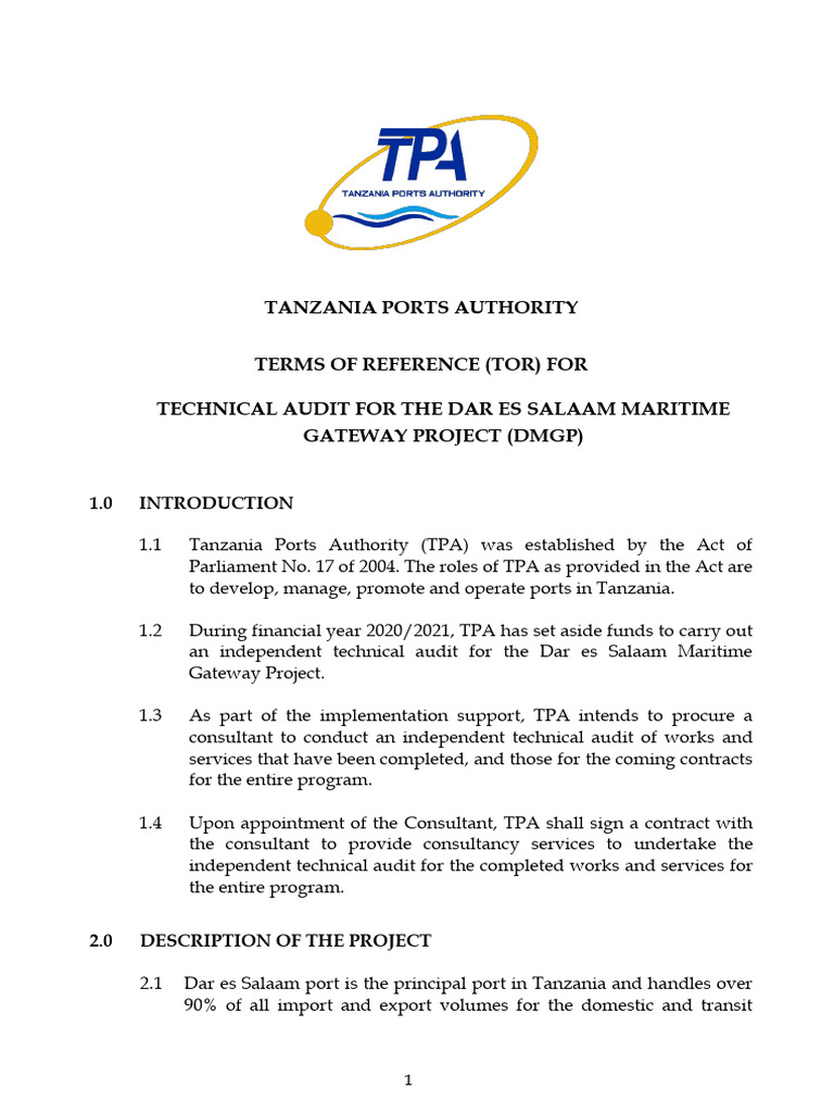 Final ToR For Independent Technical Audit | PDF