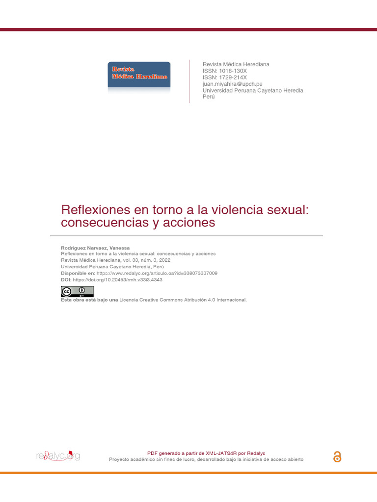 Consecuencias de la violencia sexual en Perú | PDF | Violación ...