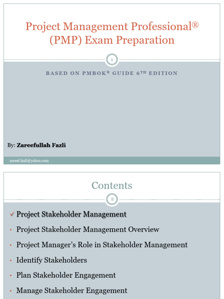 15 Pmp Stakeholder Management Pmbok Sixth Pdf