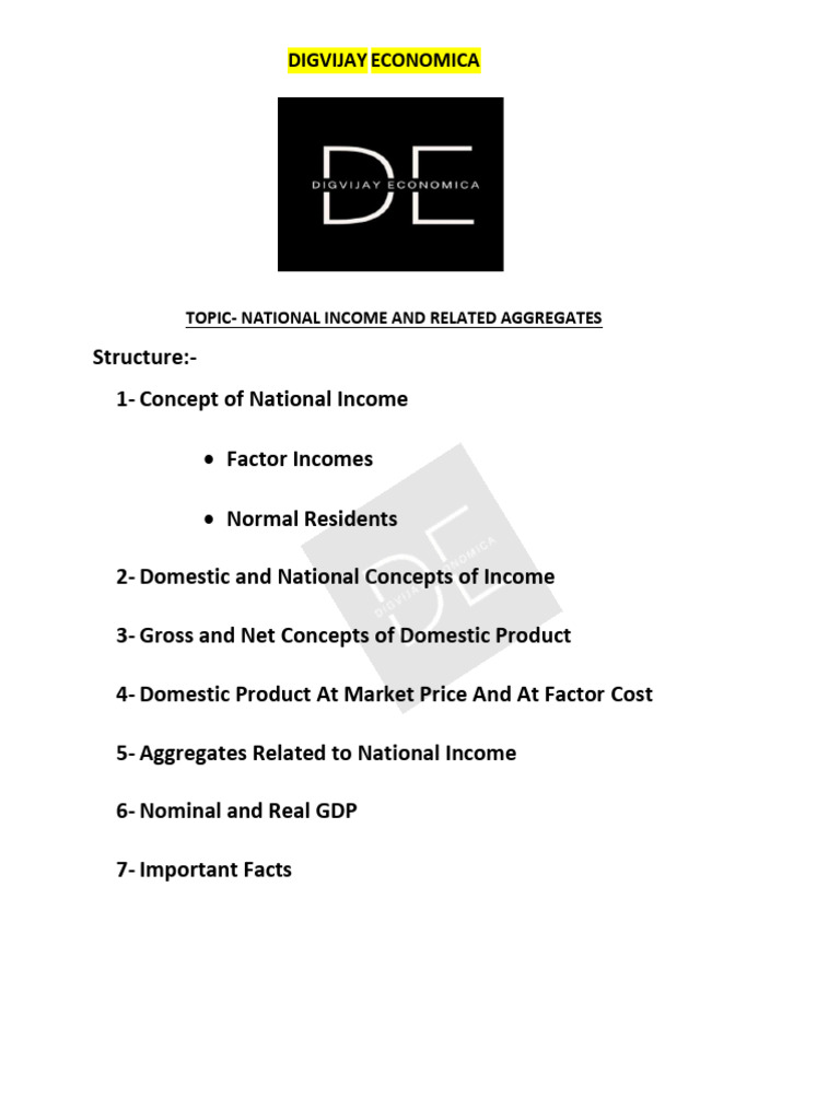National Income | PDF