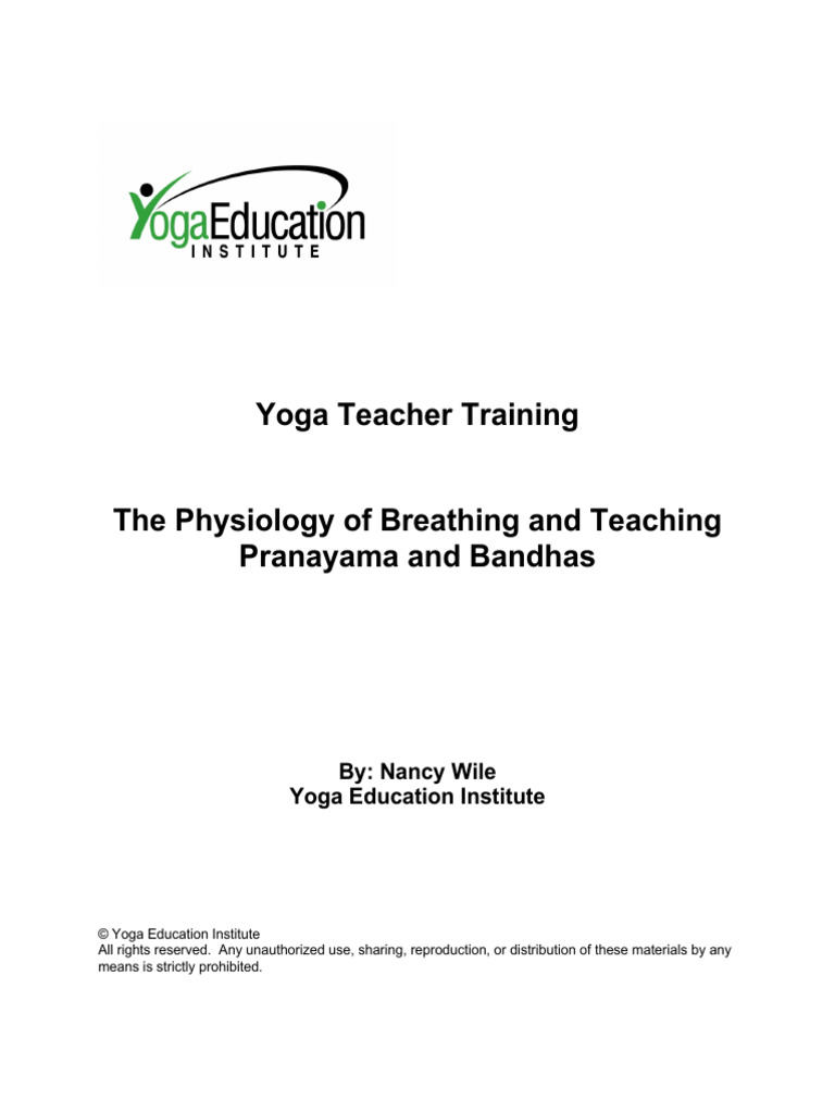 Anatomy and Physiology Pranayama | PDF