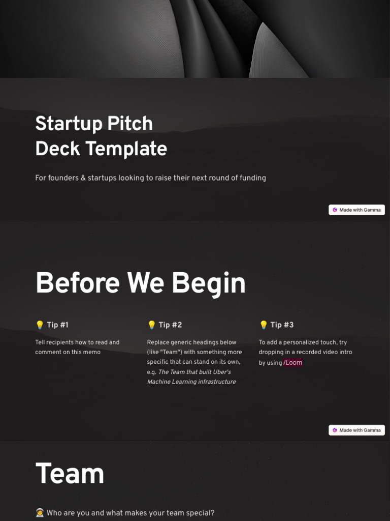 Startup Pitch Deck Template | PDF