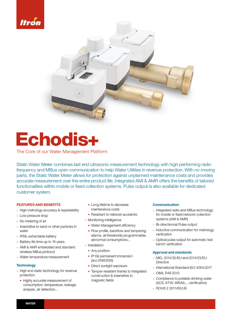 Itron ECHODIS Water Static Meter EN WEB | PDF