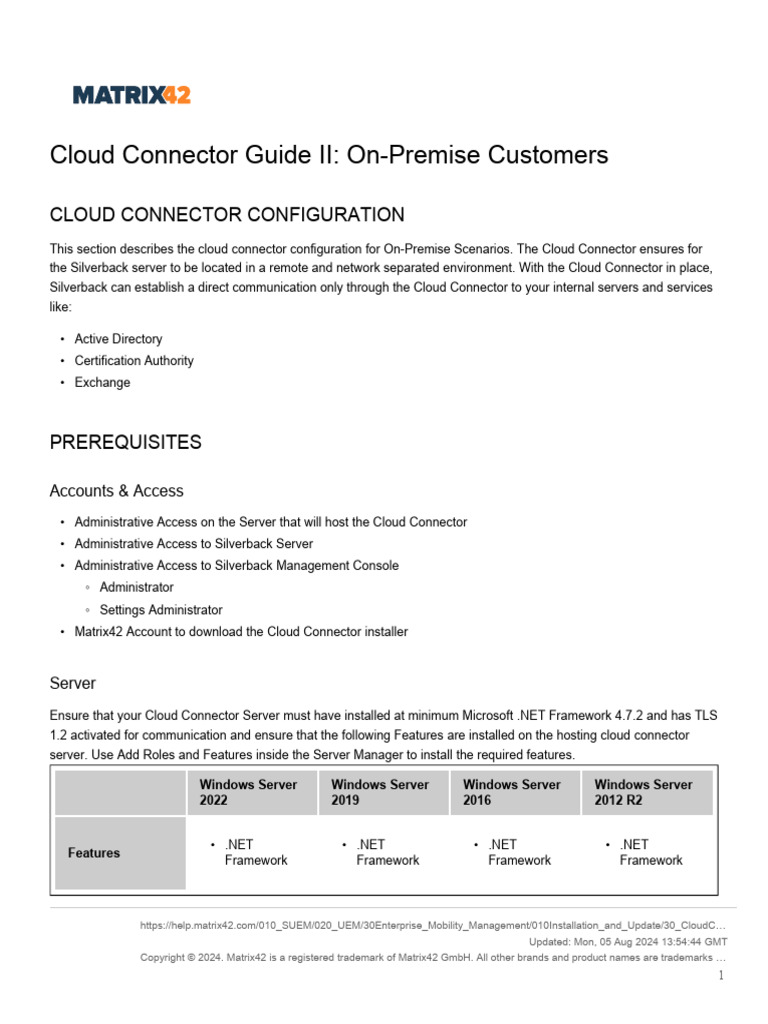 Cloud Connector Guide II_ On-Premise Customers | PDF