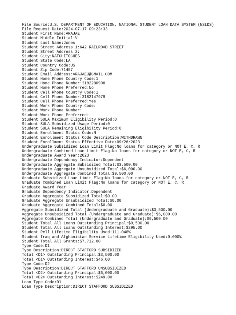 My Student Data | PDF