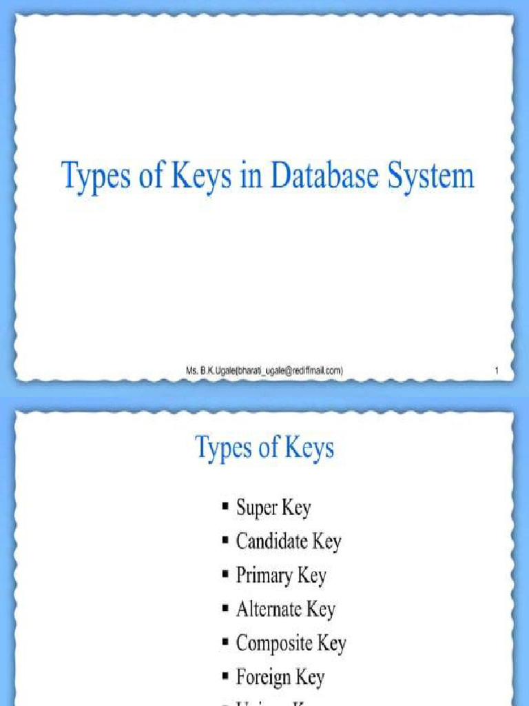 DataBase (Keys) | PDF