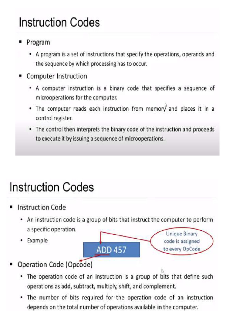 Instruction Code & Design of Simple Computer | PDF