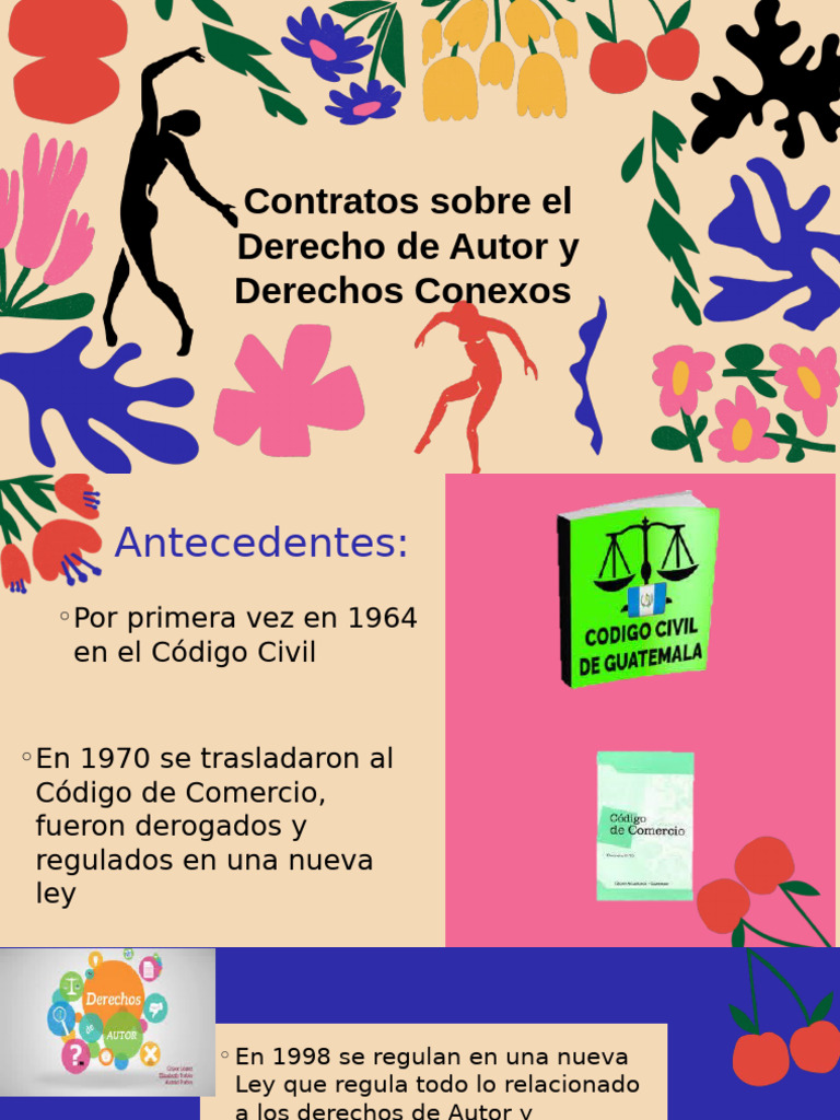 Diapositvas de Los Contratos de La Ley de Autor y Derechos Conexos | PDF