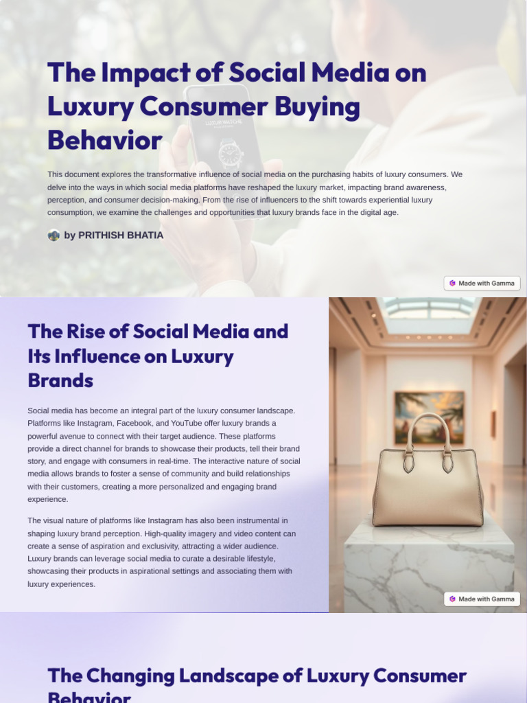The Impact of Social Media On Luxury Consumer Buying Behavior | PDF