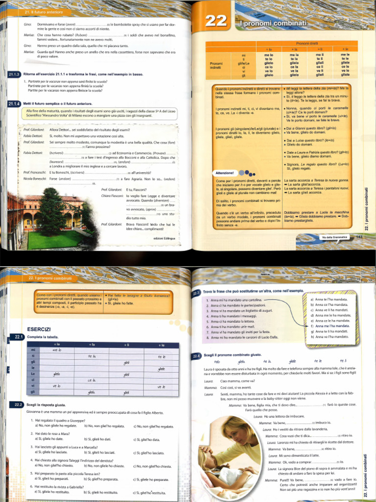 Pronomi Combinati, Ci Ne | PDF
