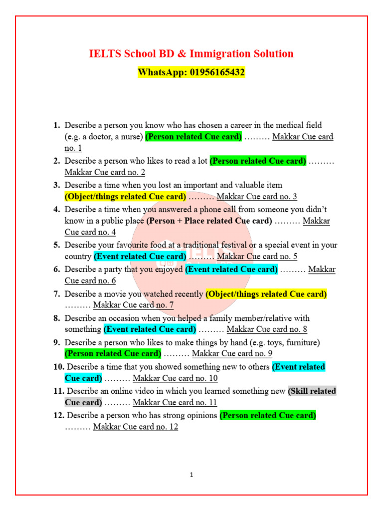 Makkar Ielts Speaking Latest Pdf