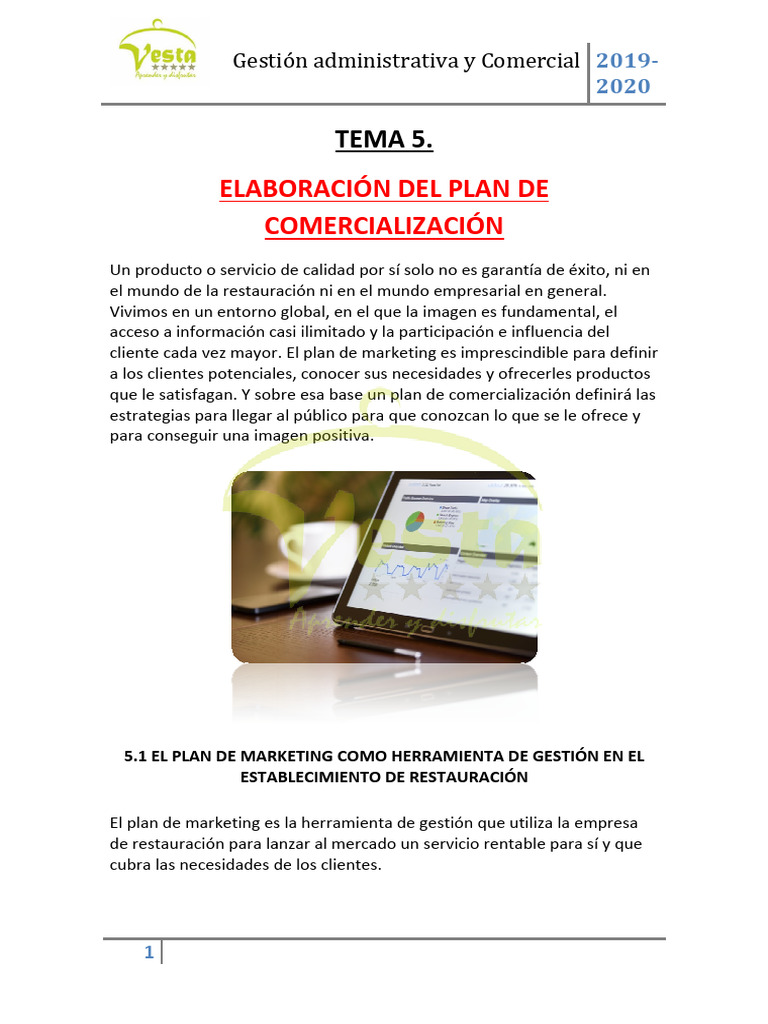Tema 05 Elaboración Del Plan de Comercialización Gac | PDF
