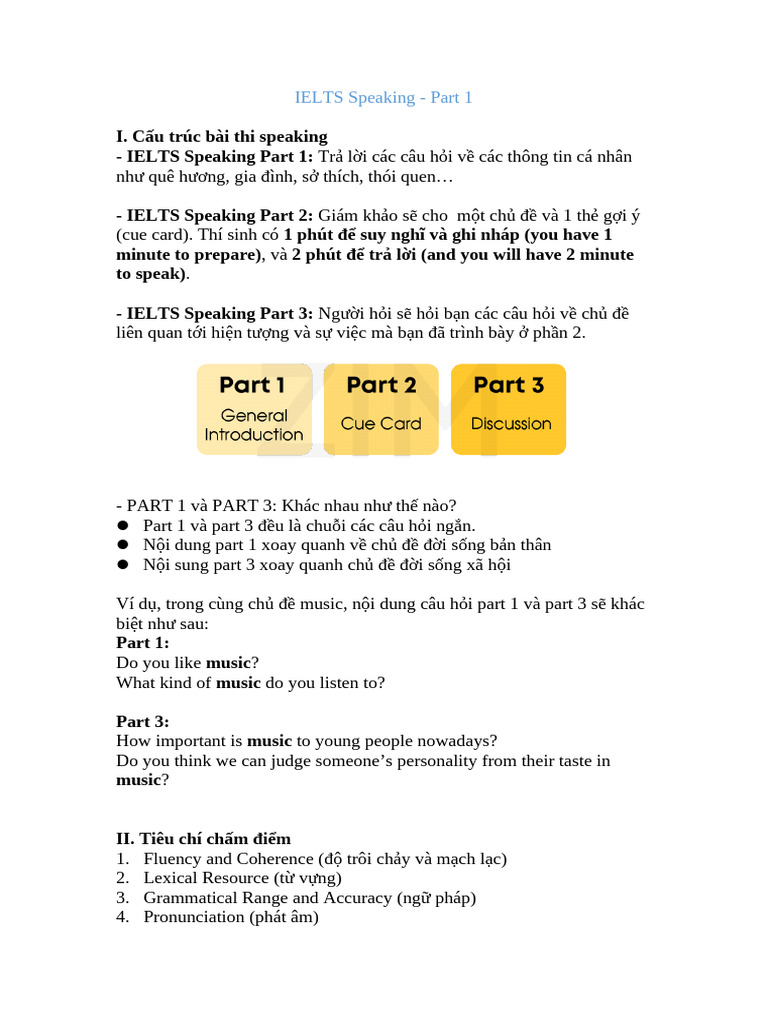 Ielts Speaking Part 1 Pdf
