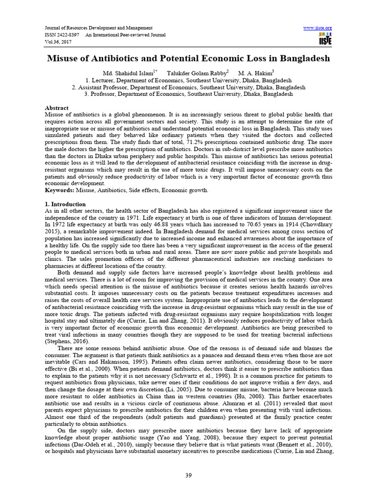 Misuse of Antibiotics | PDF
