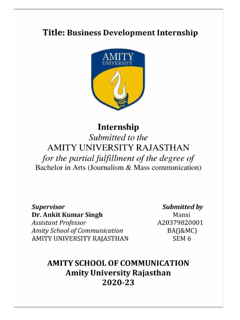 Internship Report | PDF