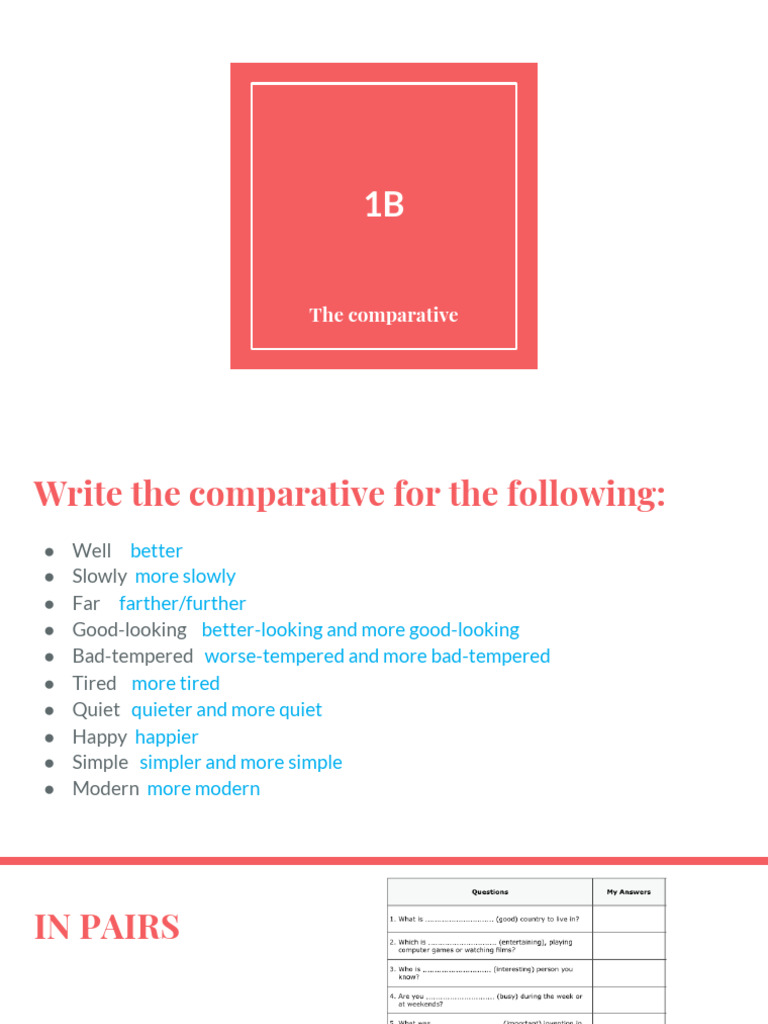 1B The Comparative | PDF