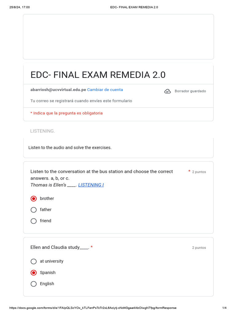 Edc - Final Exam Remedia 2.0 | PDF
