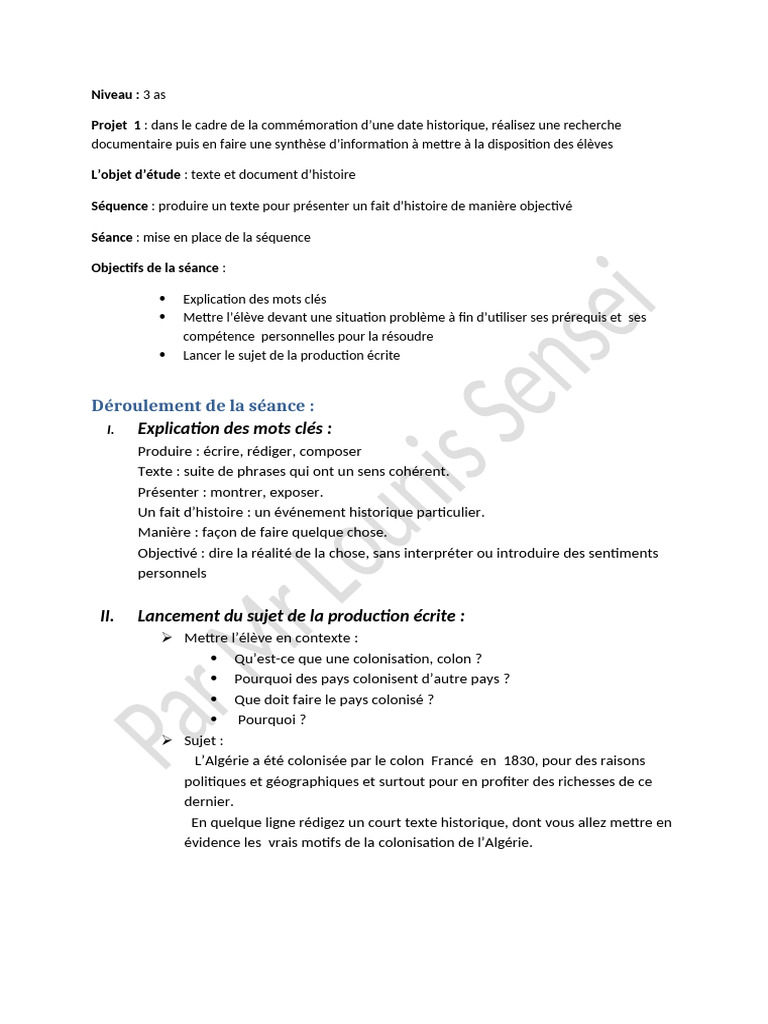 Mise en place de la s quence 3 as sqc1 par mr lounis sensei pdf