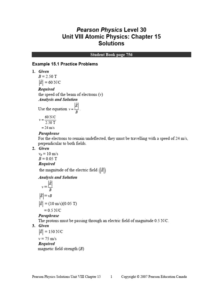 Phys30 - Sol - ch15 Unit VIII Atomic Physics | PDF