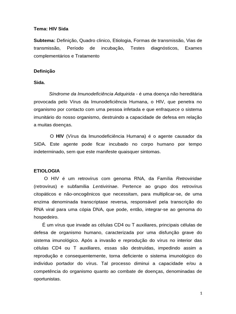 Hiv Sida | PDF