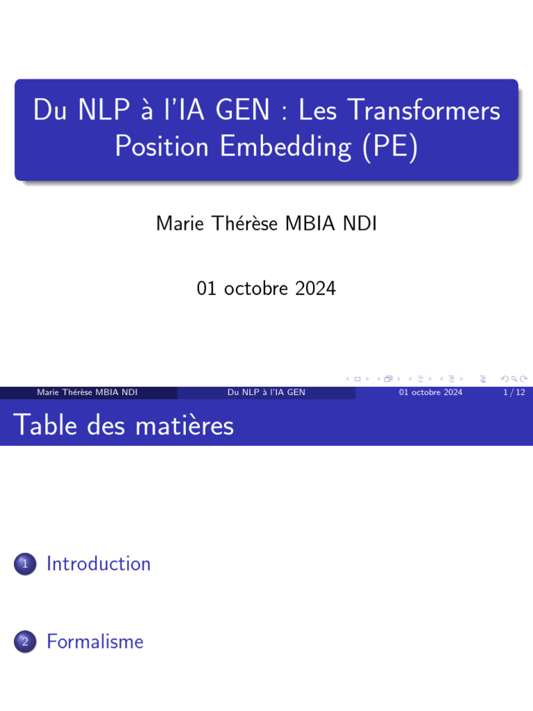 Positionnal Embedding | PDF