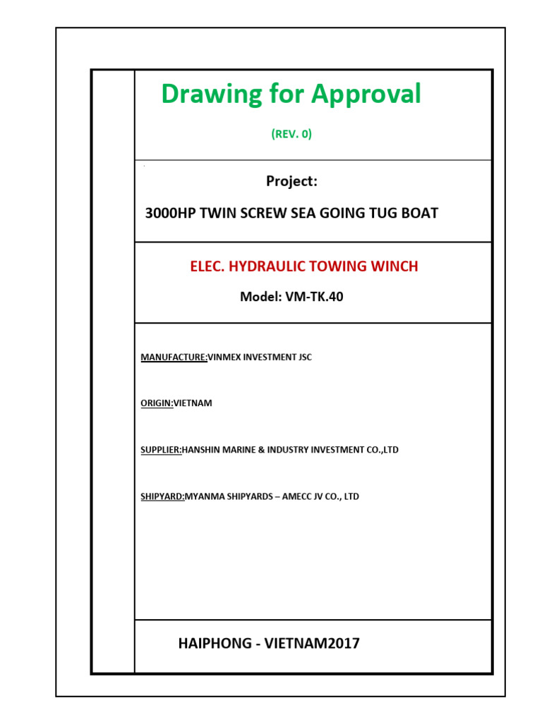 Technical Spec Winch 40T | PDF