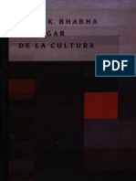 Bhabha, Homi - El Lugar de La Cultura