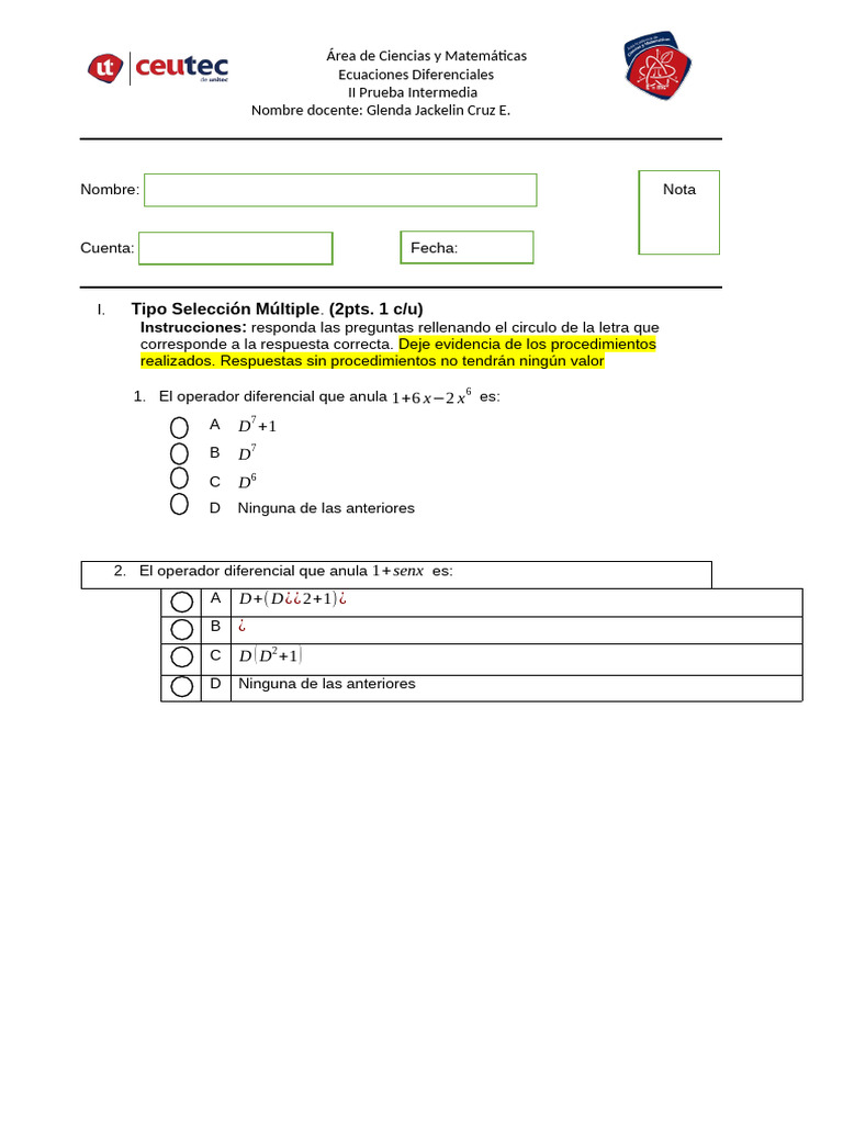 II Prueba ED - C | PDF