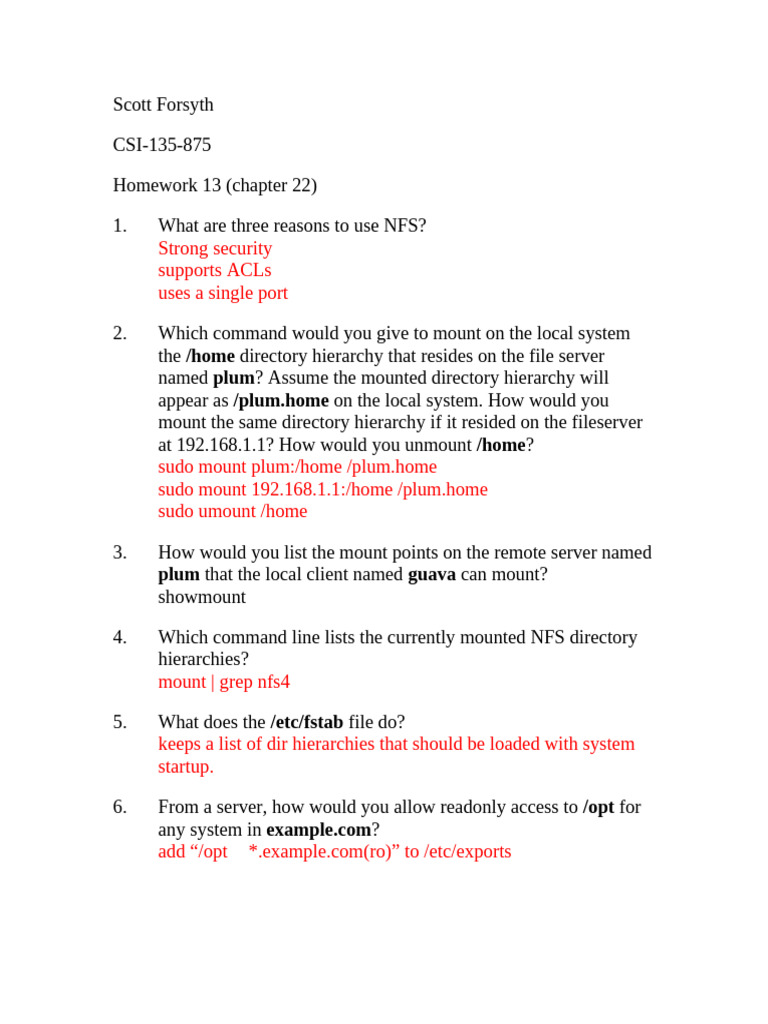CSI-135 - Homework 13 | PDF