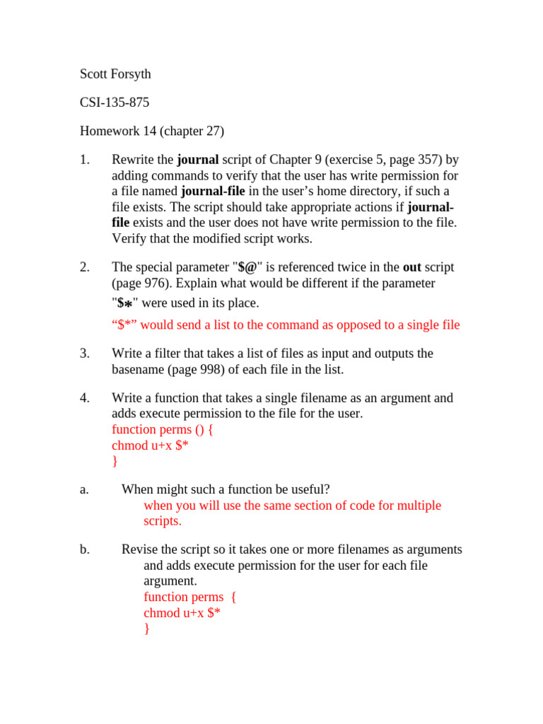CSI-135 - Homework 14 | PDF