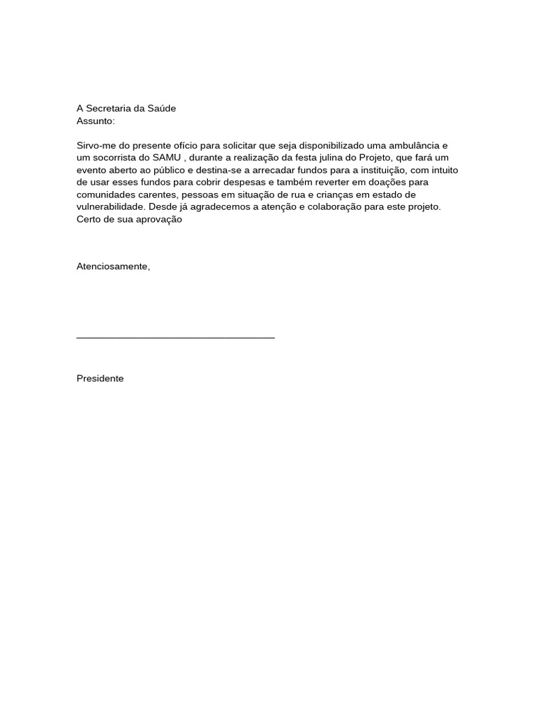 Ofício Samu | PDF