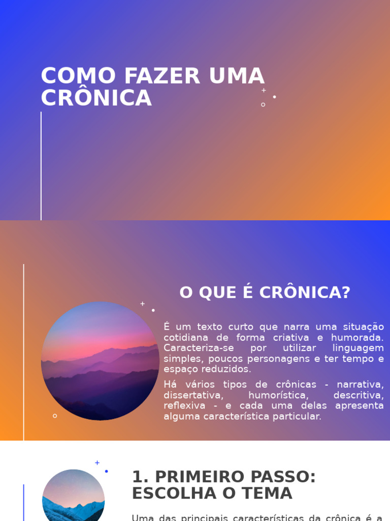Como Fazer Uma Crônica | PDF