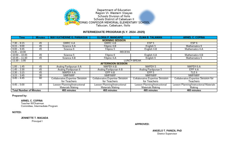 Intermediate Program (2024-2025) | PDF