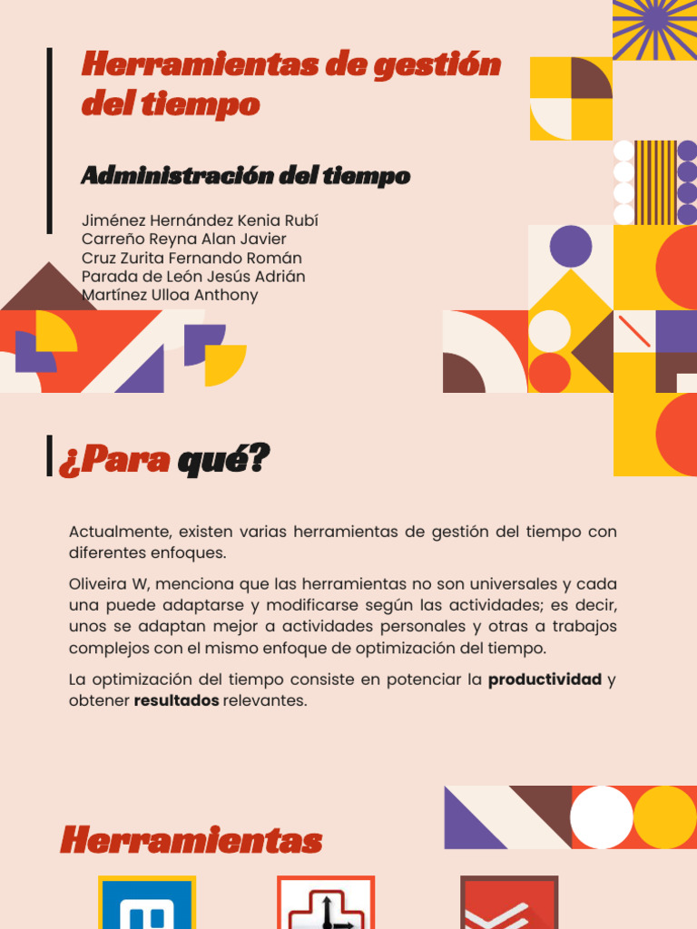 Herramientas de Gestión Del Tiempo | PDF | Gestión del tiempo ...