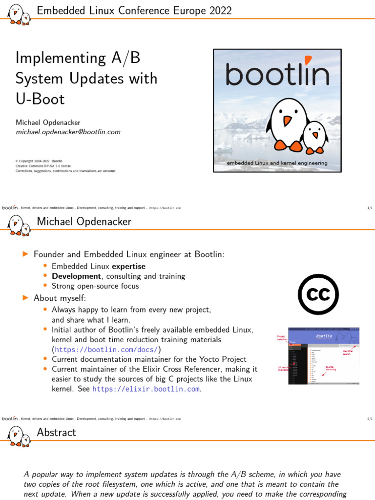 Opdenacker Implementing A B System Updates With U Boot | PDF