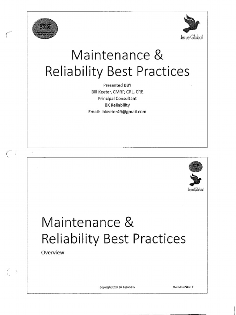 Maintenance Reliability Best Practices Pdf