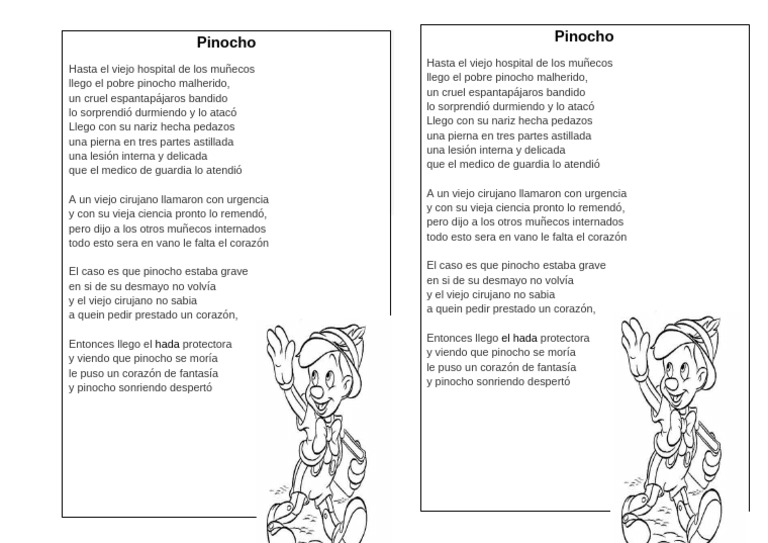 Cancion de Pinocho | PDF