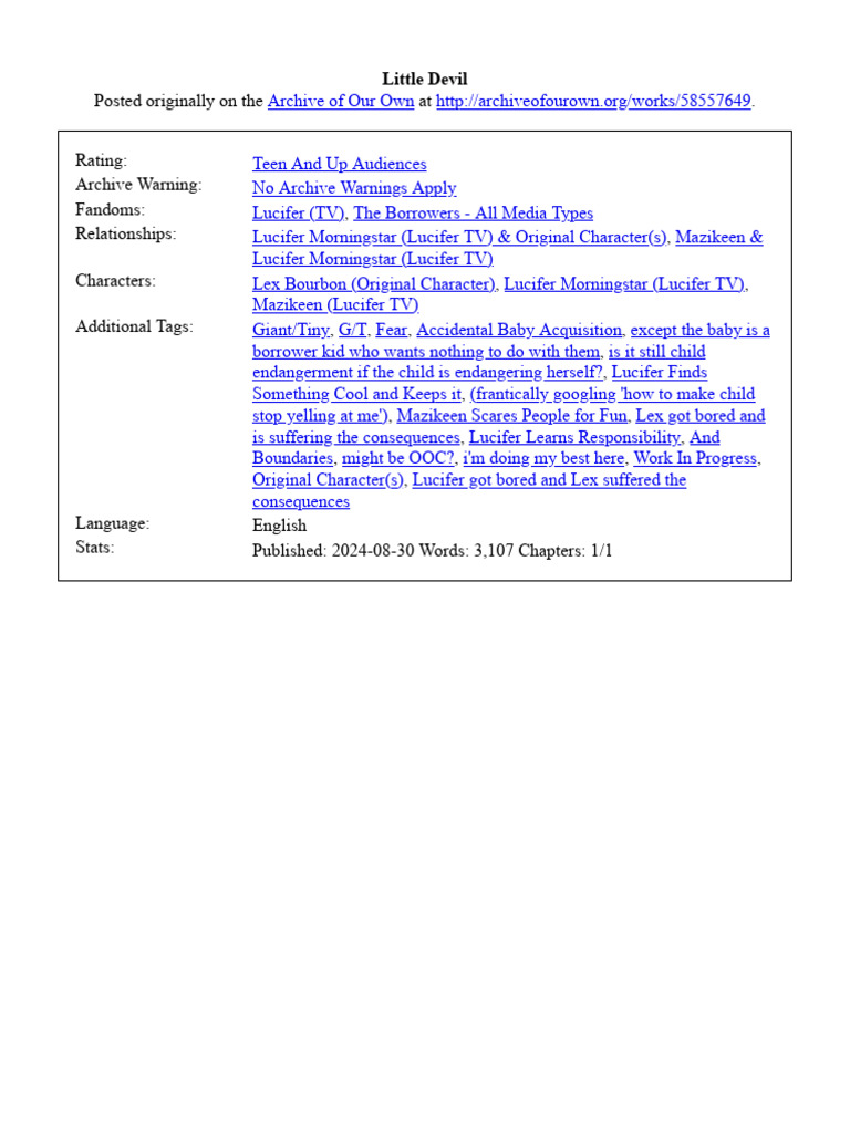 Little Devil | PDF