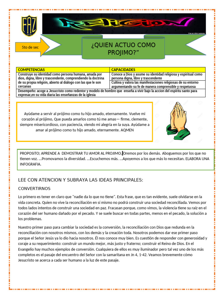 Quien Actuo Como Projimo | PDF