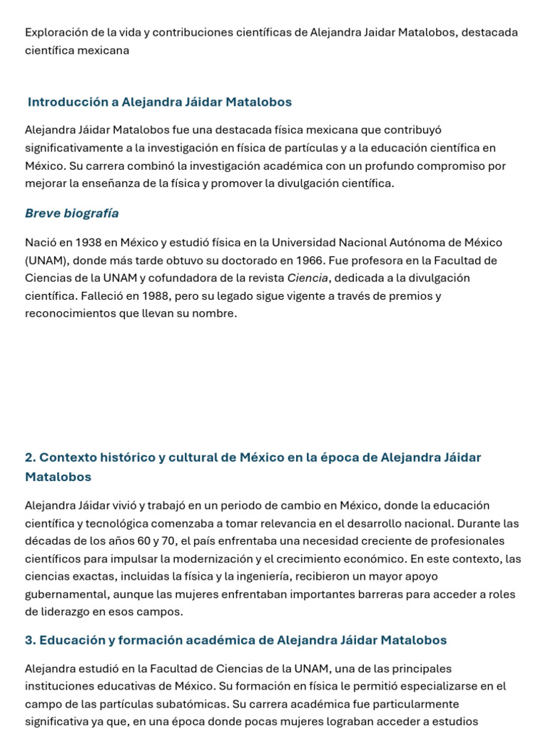 Alejandra Jaidar Matalobos Investigacion | PDF