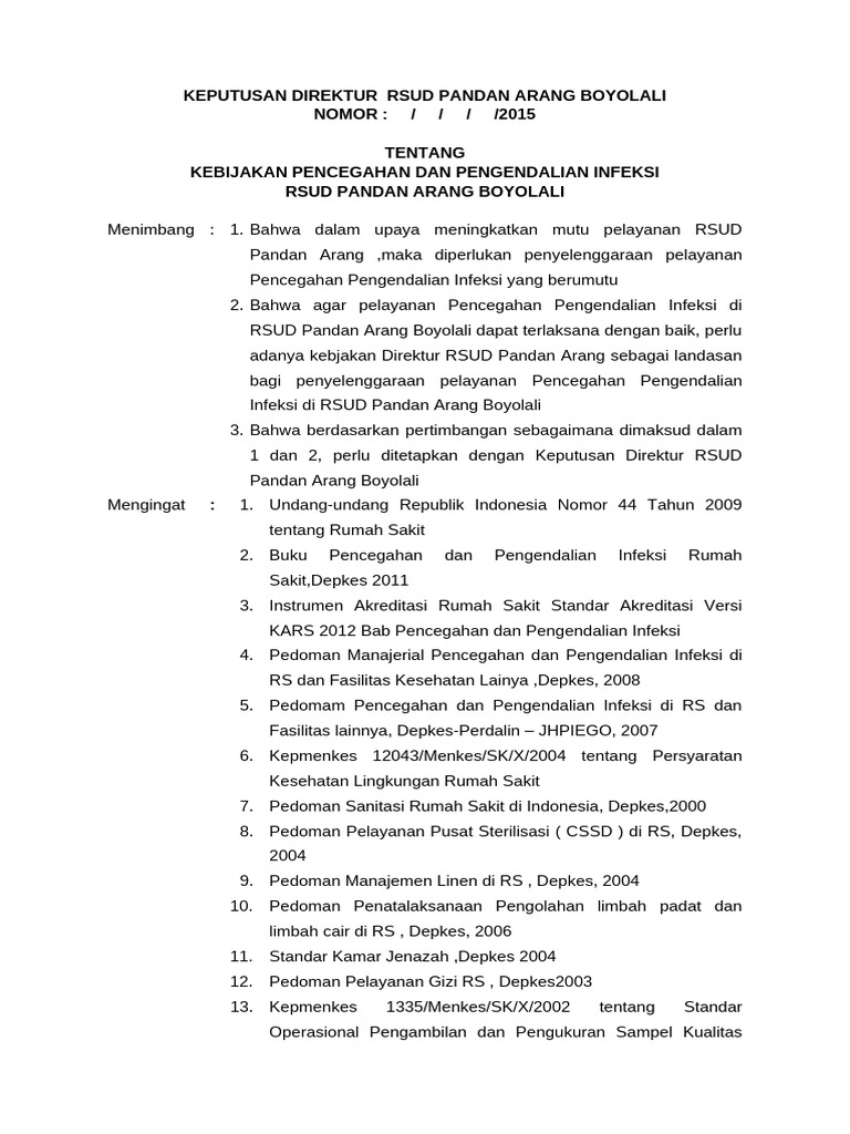 KEBIJAKAN PPI RSPA A. | PDF