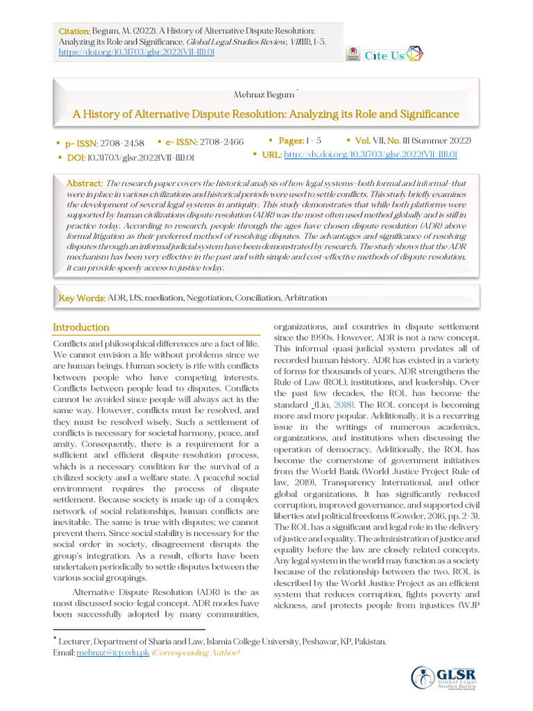 ALTERNATIVE DISPUTE RESOLUTION THE INDIAN PERSPECTIVE PDF visual data 6