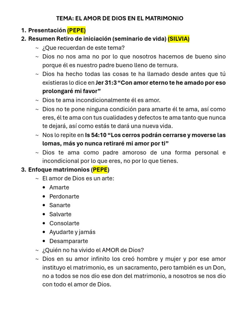 El Amor De Dios En El Matrimonio Pdf